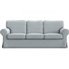 MASTERS OF COVERS Copridivano Ektorp 3 Posti, Poliestere Grigio Fumo | Compatibile con IKEA Ektorp 3 posti. Solo fodera, divano non incluso. Poliestere, realizzata a mano.