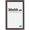 yd. Your Decoration - Cornice 30x50 cm - Quercia Scura - Decorativa Parete in Legno con Vetro in acryl - Antiriflesso - 30x50 Cornice - Mura