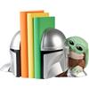 Grupo Erik Fermalibri per Mensole Star Wars, The Mandalorian e Grogu - Ferma Libri per Libreria in Resina con Casco Mandaloriano | Reggilibri Decorativo (12,3 x 15,4 x 14,9 cm)