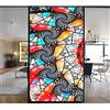 LXDWEI Pellicola per Finestre Privacy Stile Chiesa 95 in Stile Vetro Colorato Senza Colla, Adesivi Decorativi per Finestre a Cling Statico 50x140cm (L x P)