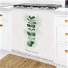 Odot Tende per Mobili da Cucina, Tenda Corta con Nappa Autoadesiva per Mobile Sottolavello Cucina - Antipolvere e Privacy - per Decorazione Armadietto (Foglia verde,90x120cm)