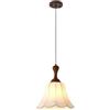 Generic Lampada a Sospensione in Tessuto Vintage, Lampada a Sospensione con Cavo Regolabile, Mini Lampade a Sospensione in Stile Francese Mid-Century Piccolo Lampadario in Legno Massello