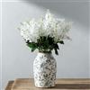SIDUCAL Vaso vintage in ceramica, 17,8 cm, vaso floreale retrò con ghiaccio incrinato di ghiaccio, vasi rustici per decorazione domestica, libreria, ufficio, giardino, decorazione cineserie
