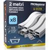Eurocali Profilo Flessibile da 2 metri in Alluminio per Strisce LED Copertura Opaca 18 x 6 mm - Barra per Strip LED, Dissipatore - Pacco da 8 pezzi