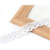 Anevous Nastro in pizzo di cotone, 10 m, vintage, per uncinetto, in pizzo all'uncinetto, per cucito, artigianato, matrimonio, scrapbooking, confezione regalo, 2,5 cm, sbiancato