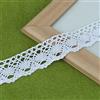 Anevous Nastro in pizzo di cotone, 10 m, vintage, per uncinetto, pizzo all'uncinetto, nastro decorativo, per cucito, artigianato, matrimonio, scrapbooking, confezione regalo, 4 cm sbiancato