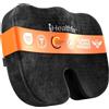Healthfix Cuscino ortopedico per sedia da ufficio, scarico del coccige, con strato Honeycomb e rivestimento in velluto, ergonomico, per ufficio, auto, casa, 45 x 36 x 7 cm (nero)
