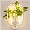 J.SUNUN Lampada da Parete LED Interni Anello Luce Caldo 3000K Applique da Parete Interno Moderno con Vaso da Fiori Lampada a Muro per Soggiorno Camera da Letto Corridoio Scale Illuminazione Bianco