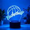 OraTrade Lampada 3D Pallacanestro, Luce Notturna per Bambini con 7 Colori Dimmerabili, Illusione Visiva per Camera da Letto e Soggiorno, Idea Regalo di Natale per Ragazzi