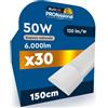 Eurocali 30 Plafoniere LED Lineari da Soffitto 50W 150CM Chip CREE 6000 Lumen Garanzia 6 Anni - Luce Naturale 4000K - Lampada da Garage Negozio Ufficio con Alta Luminosità 120 lm/W