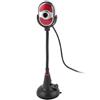 Ruilogod Testa ovale 3.5mm Connettore MIC USB 2.0 Desktop Camera webcam rosso