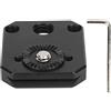 Lxwraptorial Stabilizzatore portatile, microfono e piastra di montaggio laterale per luce; adattatore in lega di alluminio per lo stabilizzatore, dotato di fori per viti da 1/4 e 3/8 e di una