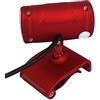 Ruilogod Girevole Clip-on USB 2.0 del PC del webcam obiettivo Rosso tono argento w Mic