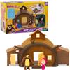 Coolreall Masha e l'orso Set di gioco Casa di Michka, 2 personaggi inclusi, 15 accessori, dai 3 anni in su, GPTOYS MHA22