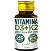 Noebis Pharma Vit D3 + K2 Noebis Pharma - 2000 UI + 100 mcg MK-7-240 Compresse - Ossa, Denti, Muscoli e Sistema Immunitario