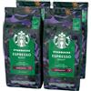 STARBUCKS Espresso Roast Caffè in grani Tostatura Forte, 4 Sacchetti da 450g (1,8kg)