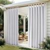 Deconovo Tende da Sole per Esterno 132x270 cm, Set da 2 Tende Idrorepellenti Oscuranti e Termiche con Passanti, per Gazebo, Pergola, Balcone, Terrazza e Veranda, Grigio Perla