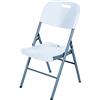 VERDELOOK | Sedia Pieghevole, 45x50 H88 cm, Bianco, Catering, in Plastica HDPE con Struttura in Metallo Verniciato, Facile da Trasportare, da Giardino e Eventi
