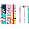 Mr. Wonderful - Set agenda scolastica Hello Kitty 2026-2027 Settimanale Piccola + 3 Penne Cancellabili - Planner Compatto con Adesivi