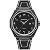 Gosasa Creativo Unisex Sketch Anime Style Donna Uomo Quarzo Orologio Da Polso Personalità Impermeabile Minimalista Nero e Bianco Orologio Analogico, T Nero, Stile anime alla moda