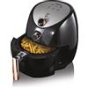 Tower T17021RG - Friggitrice manuale ad aria con circolazione rapida dell'aria e timer 60 min, 4,3 litri, colore: oro rosa