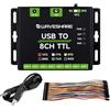 Waveshare Industrial USB to 8CH TTL Converter, USB to UART, Multi Protection Circuits, Multi Systems Support, USB to TTL Adapter