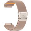 RUIMAYA Cinturino per Orologio in Nylon 20mm Compatibile con Garmin Vivoactive 6/5/3/Forerunner 55/245/645 Music, Cinturino Elastico Intrecciato per Orologio per Galaxy Watch 7/6/5, Rosa Carne
