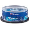 Verbatim BD-R 98356 - Disco multimediale registrabile Blu-ray, 50 GB, 8X, doppio strato, confezione da 25 mandrini