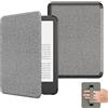MoKo Custodia per Ebook Reader da 6(11a Gen-2024/2022), Cover a Conchiglia Leggera Cinturino per la mano con Auto Sonno/Sveglia per 11a Gen 2024,NON per Kobo Aura 2/Remarkable, Grigio