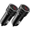 Tonsiny Caricabatteria da auto super veloce 25W per Samsung S25 S24 Z Fold Flip 7 FE Ultra A56 A36 PD/PPS 40W 2 porte USB C caricabatteria per auto per Tab S10 S9 A9 accendisigari Plug 12/24V (2 pz