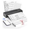 BORN4SHIP Stampante Termica Portatile A4, P83 Stampante Bluetooth Senza Inchiostro per Cellulare e Computer, Supporta Carta Multisize, per Ufficio Viaggi, Casa, Dotato 5 Rotoli Carta,Nero Profondo