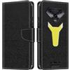 Shantime Custodia Portafoglio in Pelle Compatibile con Ulefone Armor 34 Pro, Cover Colorata Flip con Portacarte, Chiusura Magnetica Protettiva(Nero)