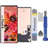 It'Go It'G - Display Full OLED per Google Pixel 6 con impronte digitali, schermo LCD di ricambio, touch screen con strumenti, colore: Nero con cornice di alta qualità