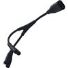 YPBEW IEC320 C8 2Pin Maschio a 2xC7 Femmina Y Split Cavo di Alimentazione C8 a 2 C7 IEC320 2Pin Figura 8 Maschio a 2 Femmina Cavo