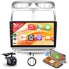 Rimoody 6G+128G 8 Core Android Autoradio per Peugeot 307 307CC 307SW 2002-2013, 9 Pollici Touchscreen Autoradio Senza Fili Carplay Android Auto Mirror Link Bluetooth FM/RDS/EQ/DSP WiFi GPS