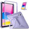 FINTIE Custodia per iPad (A16) 11ª/10ª Generazione (2025/2022) con Portapenne - [Tuatara Magic Ring] 360 Gradi di Girevole Stand Cover Antiurto Robusto Protettivo Case con Proteggi Schermo, Viola