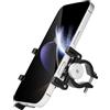 Homoto Supporto per cellulare per bicicletta, in alluminio, universale, per moto, per smartphone da 4,5 - 7,0 pollici, per e-bike e scooter, accessori per bicicletta, supporto mobile, stabile