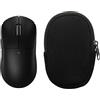 kwmobile Custodia Mouse Wireless per Logitech G PRO X Superlight 2 - Cover Mouse Wireless Gaming con Cerniera - Astuccio in Velluto a Coste e Neoprene - Nero
