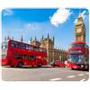ELLENNE - Tappetino Mouse - Londra Inghilterra Big Ben Bus Rossi | Panorama Città Mondo Foto Artistica - Mousepad 24x20cm per PC, Ufficio, Gaming e Laptop (Londra - Bus)