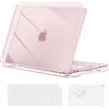 MOSISO Custodia Compatibile con MacBook Neo 13 pollici Cover A3404 2026 con chip A18 Pro, per MacBook Neo 13'' display Liquid Retina Case&Copritastiera&Pellicola, Rosa Pastello Cristallo