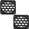 Aerzetix Set di 4 Griglie per Ventola 30x30 mm in plastica Colore Nero