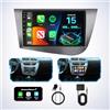 Fuluku 4+64GB Android 15 Autoradio per Seat Leon 2005-2012 Wireless Carplay Android Auto, 9 Pollici Touch Screen Radio Bluetooth, GPS, Telecamera Posteriore/FM/RDS/EQ/WiFi/SWC/UI