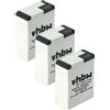 vhbw 3x batteria compatibile con GoPro Hero 3 III White Edition, 3 III Silver Edition videocamera camcorder (1180mAh, 3,7V, Li-Poly)