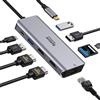 Selore&S-Global Docking station USB C, SELORE 9 in 1 USB C Hub 2 HDMI Dual Monitor,Gigabit Ethernet, USB 3.0 e USB 2.0, 100 W PD, SD/TF,compatibile per MacBook Pro, MacBook Huawei,Dell XPS Tablet Type C ecc