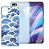 ESACMOT Custodia TPU Stampata + 2 Pellicole in Vetro Temperato Compatibili con Wiko View 5, Cover Artistica Slim Antigraffio Antishock, Protezione Totale