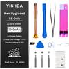 YISHDA Batteria da 3000 mAh per iPhone SE, batteria di ricambio aggiornata per iPhone SE 2016 di prima generazione (A1662/A1723/A1724) con kit di strumenti di riparazione professionali