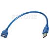 KERDEJAR Cavo di prolunga USB 2.0 Corto da 30 cm Femmina a Maschio Blu