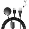 Astraveo Caricabatterie 2 in 1 per Samsung Watch, cavo USB sostitutivo compatibile con Samsung Galaxy Watch 7/6/5/4/4 Classic/3/Active 2/1, cavo di ricarica rapida USB-C da 120 cm per Galaxy S25 Ultra/S24/S23/