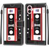 KENHONER Cover Compatibile con iPhone 16, Premium Pelle PU Portafoglio Flip Libro Custodia per iPhone 16 [Protezione Completa] - cassetta audio