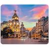ELLENNE - Tappetino Mouse - Madrid Spagna Edificio Metrópolis Tramonto | Panorama Città Mondo Foto Artistica - Mousepad 24x20cm per PC, Ufficio, Gaming e Laptop (Spagna - Madrid - Metropolis)